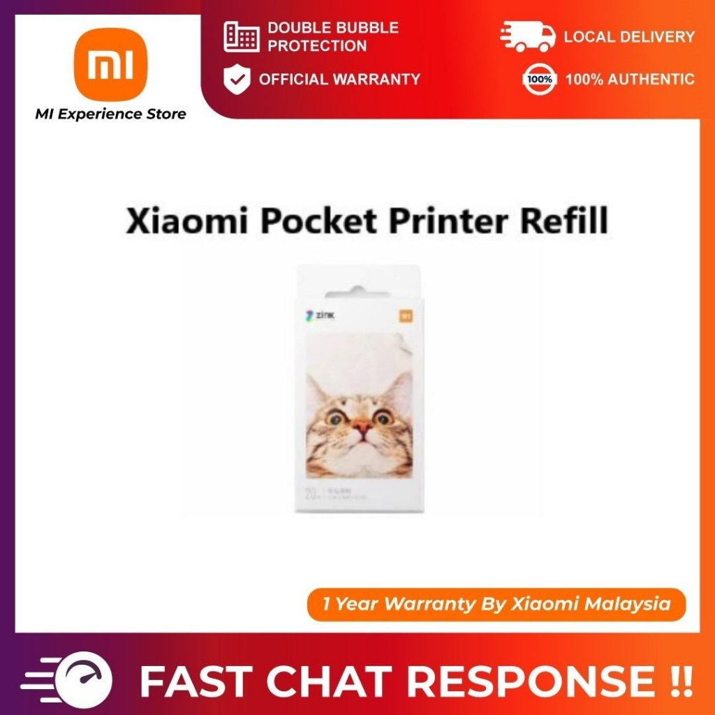 Xiaomi Pocket Printer Paper Refill (20 pcs) Shopee Malaysia