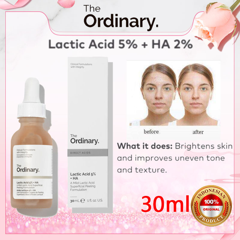 The Ordinary Lactic Acid 5+HA(30ml) gentle exfoliation cleansing pores