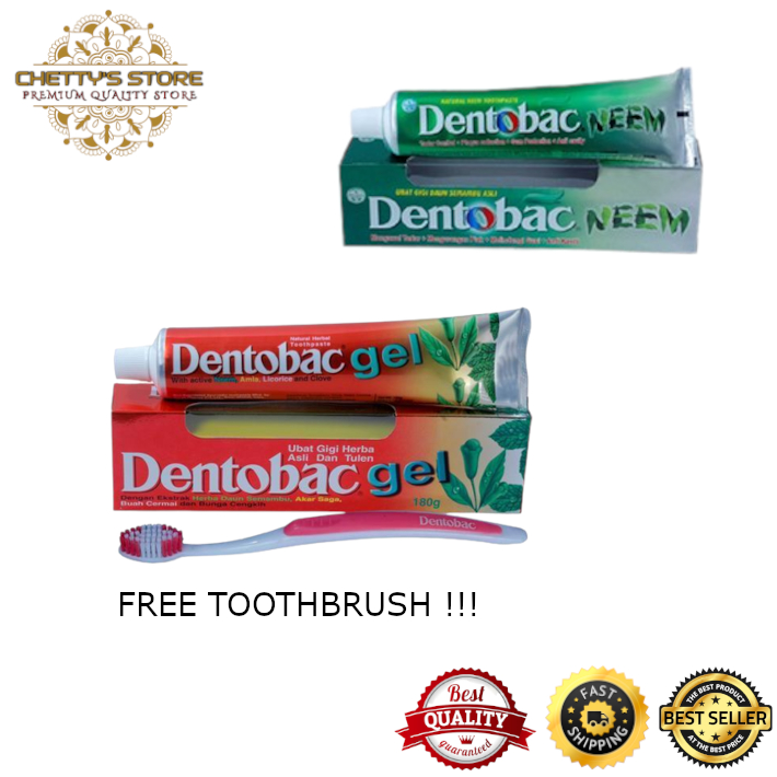 (SINGLE PACK/DOUBLE PACK) DENTOBAC GEL TOOTHPASTE 90G/150G FREE ...