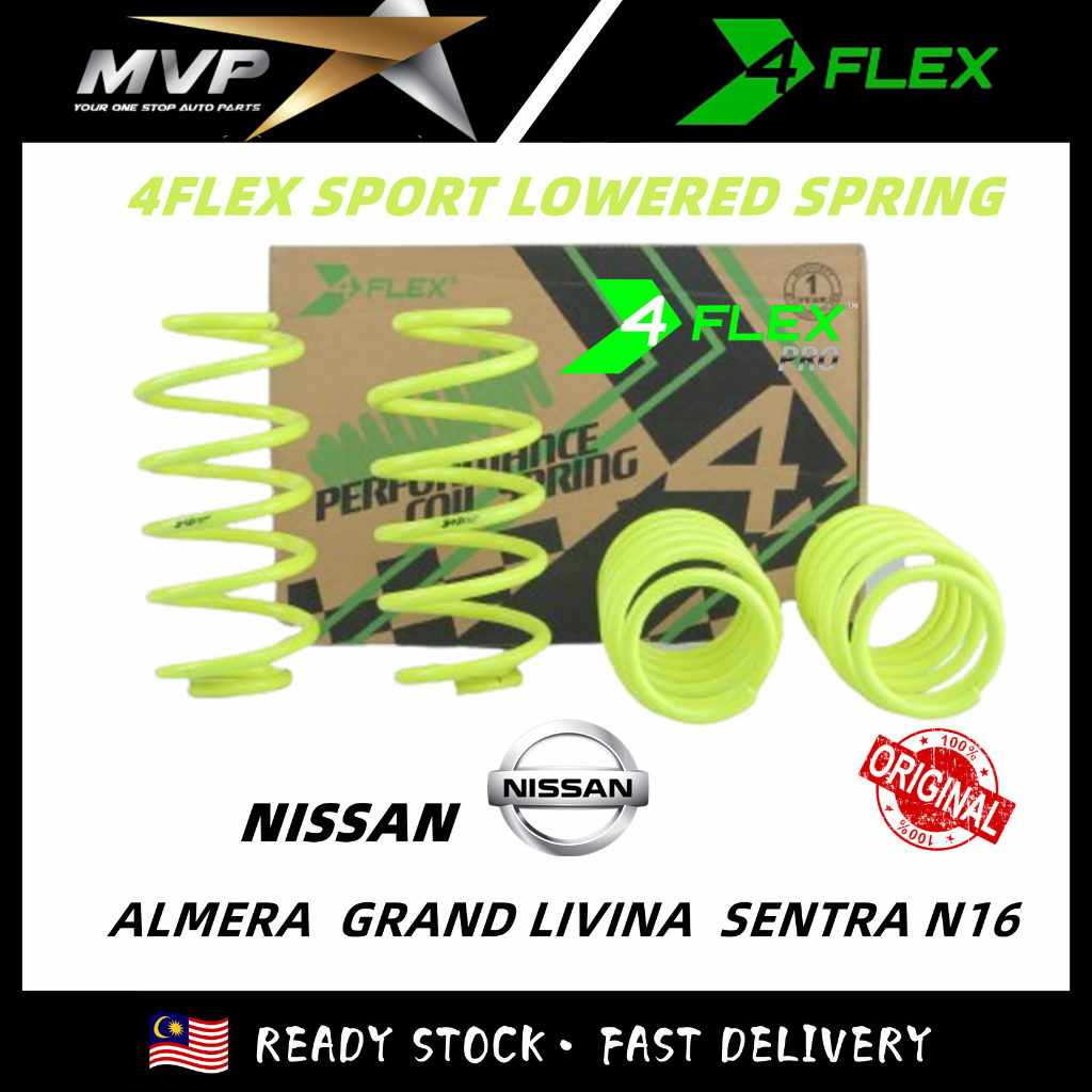 4Flex Sport Spring Lowered Original Nissan Almera N17 Sentra N16 Grand