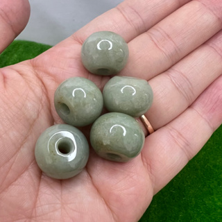 Real Natural Jade 翡翠真玉路路通肉扣桶珠珠子吊坠A货缅甸翡翠流苏款