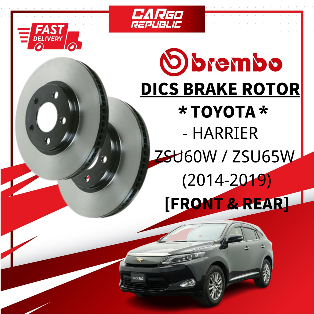 Brembo Rotor Toyota Harrier Zsu60w / Zsu65w (2014-2019) Front (Depan ...