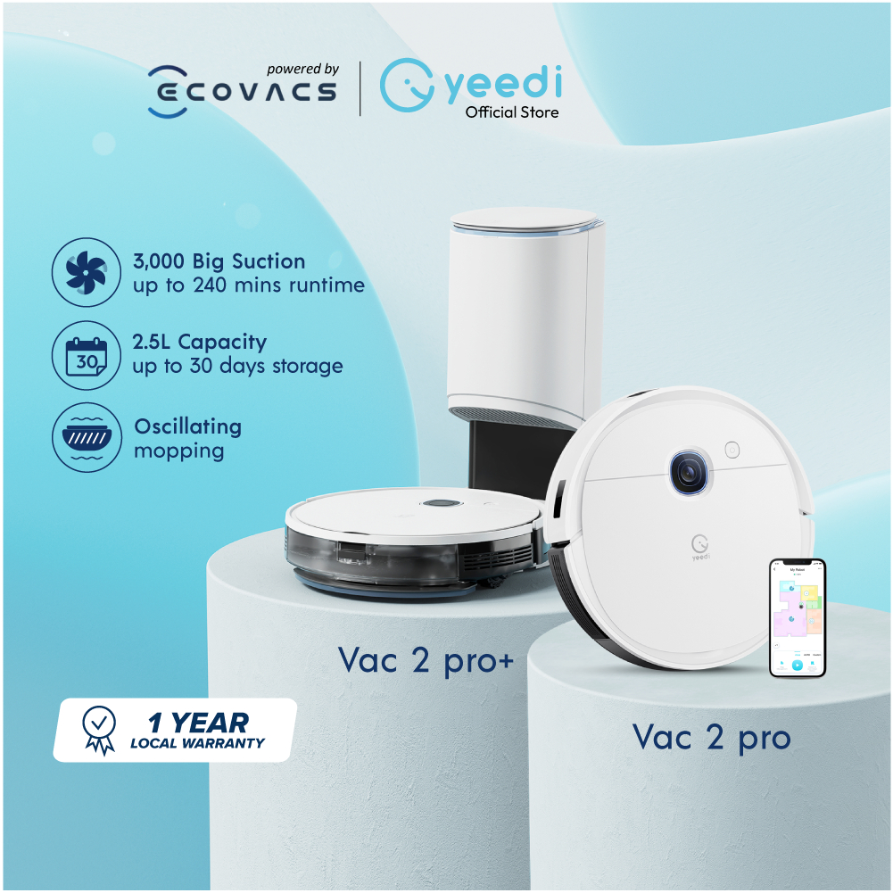 yeedi Vac 2 pro / Vac 2 pro+ Self Empty Robot Vacuum, Oscillating