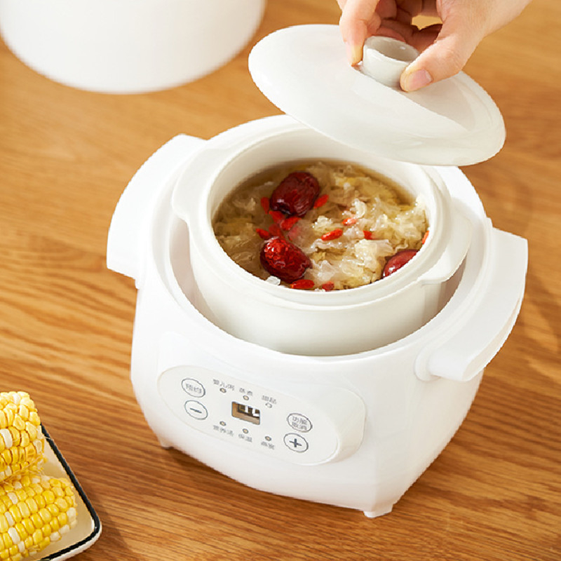 Ceramic Slow Cooker Electric Stew Pot 1l Mini Baby Porridge Food