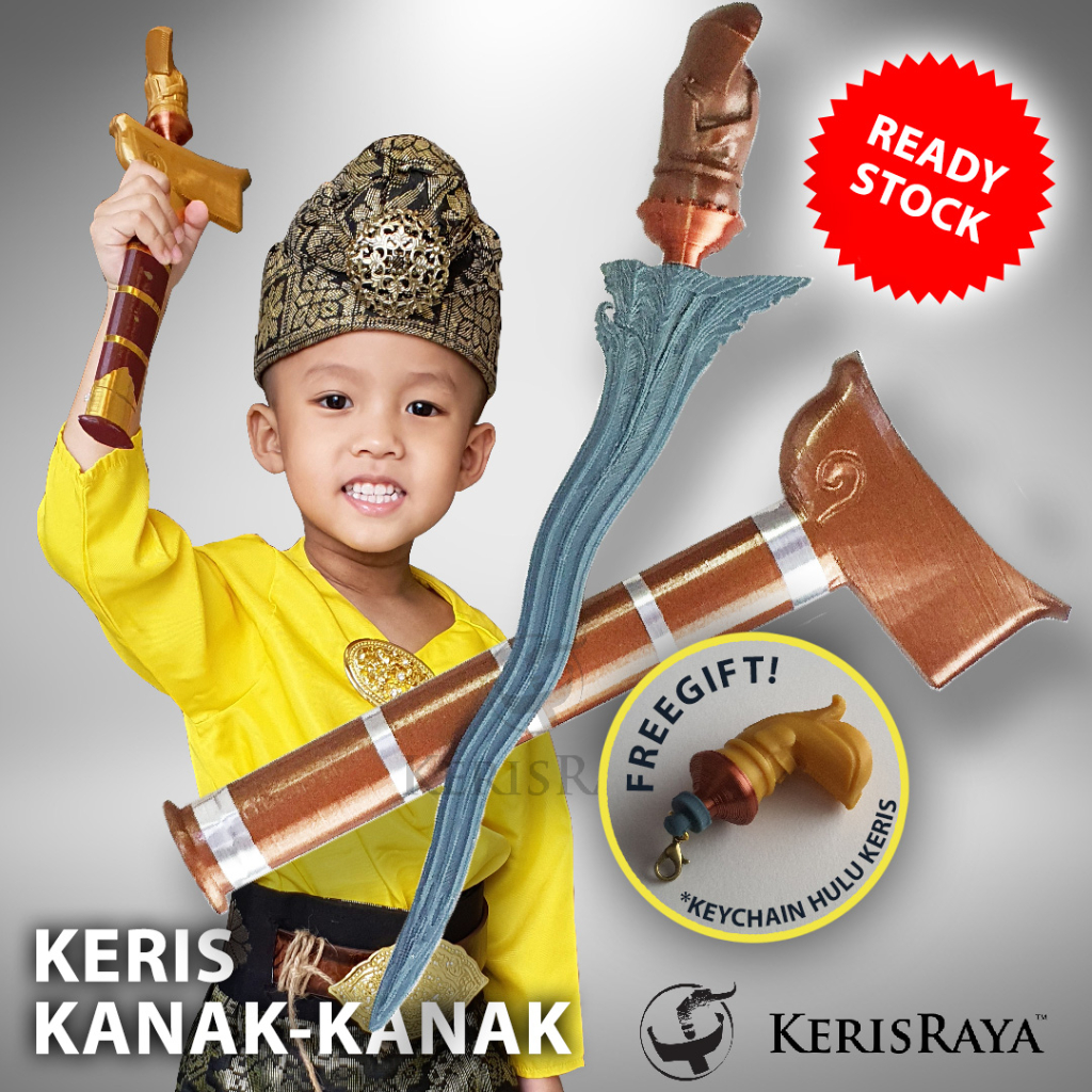 KIDs Friendly keris - ready stock pelengkap busana melayu, keris plastik, keris budak, kid