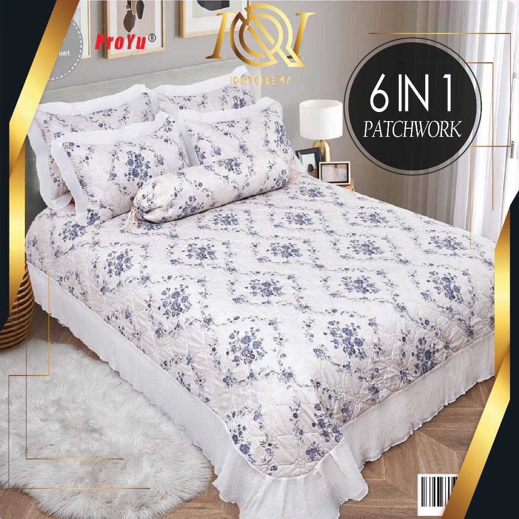 CADAR ROPOL LACE PATCHWORK SET (6IN1) EXCLUSIVE BEDSHEET CADAR LACE 100 ...