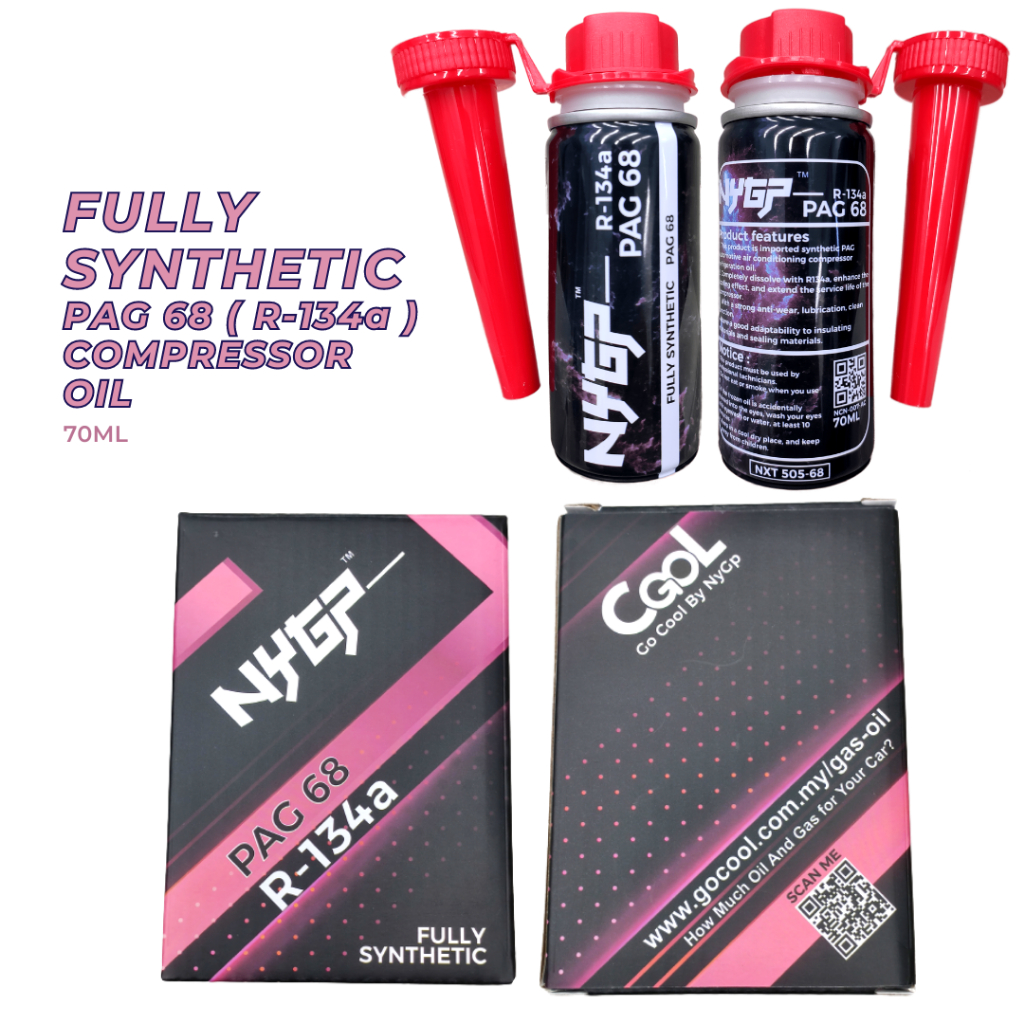 NyGp Fully Synthetic R134 PAG 68 ( Same ND OIL10 ND10) Car Air Cond