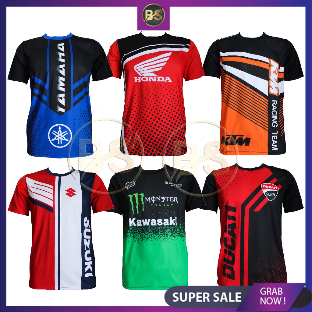 (HARGA MURAH) MEN JERSEY T-SHIRT MOTOR SHORT SLEEVES / BAJU MOTOR ...