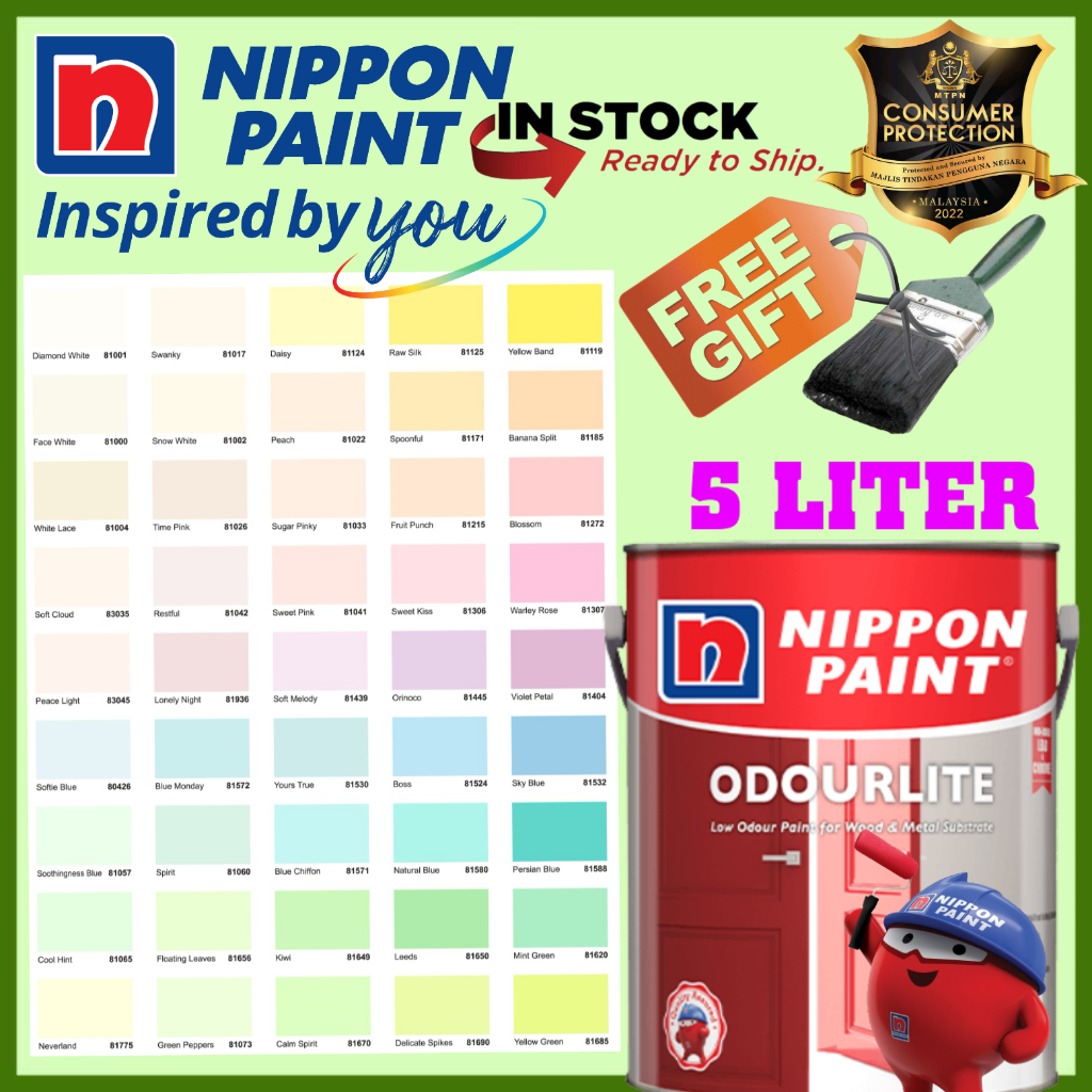 SINAR NIPPON 5L ODOURLITE SOFT MATT WOOD METAL DOOR GATE SOLVENT GLOSS ...