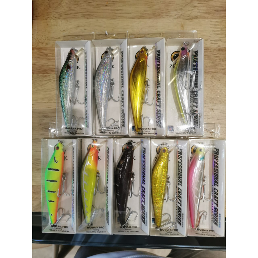 ZEREK BARRA-X PRO MINNOW 100MM 14.5G FLOATING | Shopee Malaysia