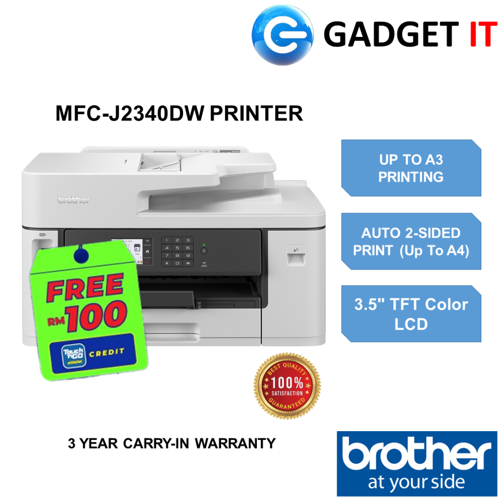 BROTHER MFC-J2340DW A3 INK-BENEFIT PRINTER (PRINT/SCAN/COPY/FAX ...