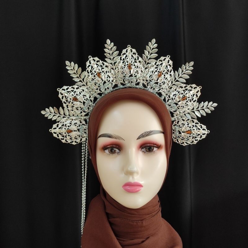 [Ready stock] sanggul lintang traditional,full head.Silver metal ...