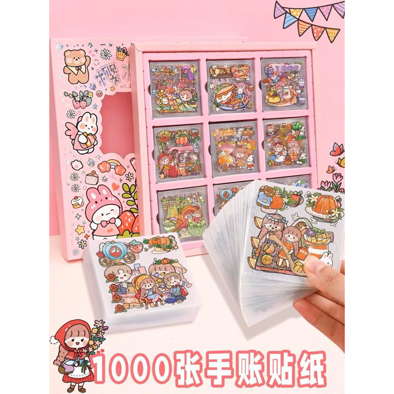 SINGLE SHEETS Cute Girl CartoonStickers Washi Stickers CuteBook Sticker ...