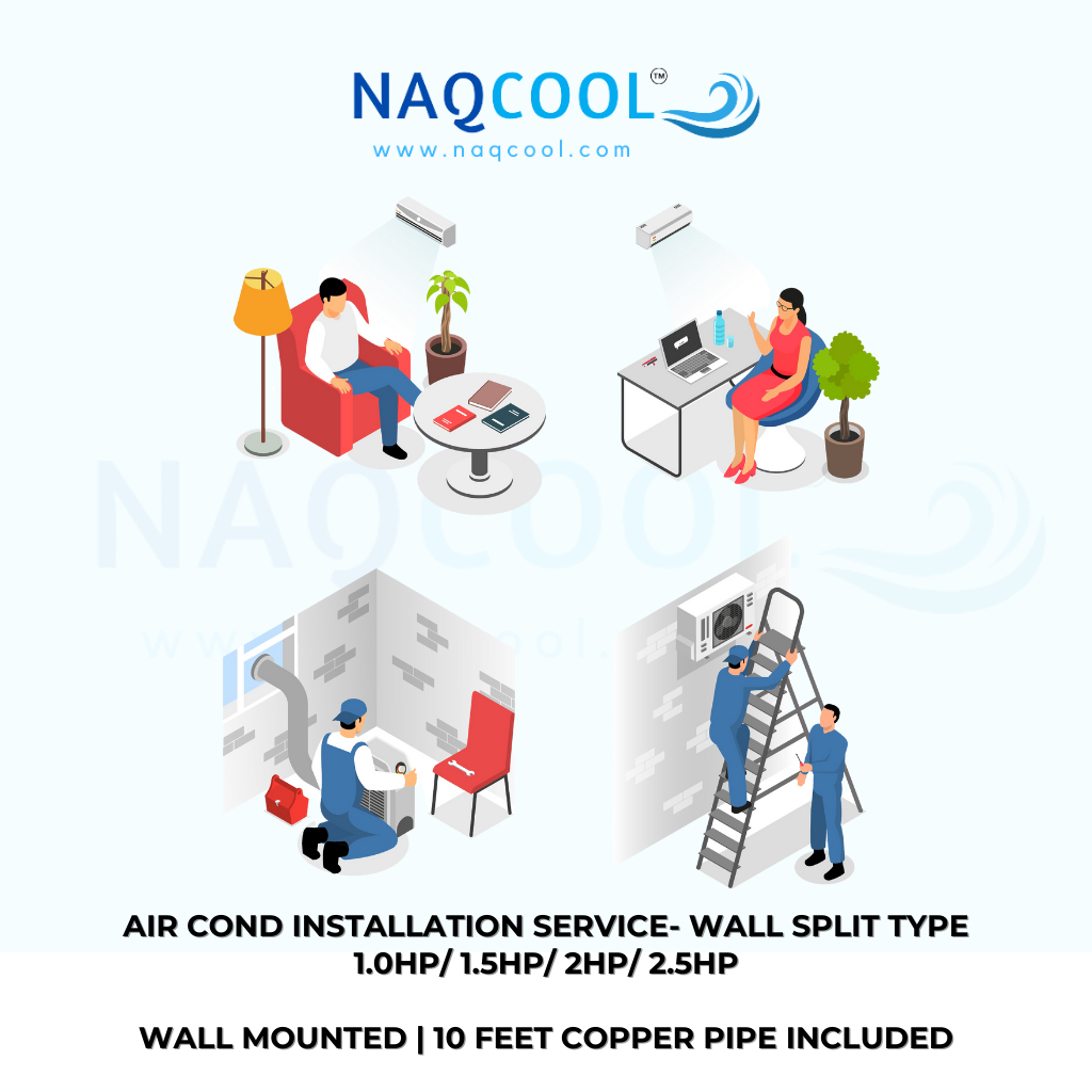 Air Cond Installation Service Wall Split Type 1.0hp/ 1.5hp/ 2hp/ 2.5hp