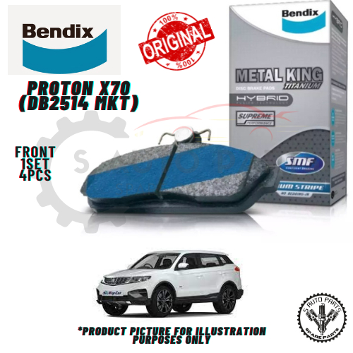 PROTON X70 FRONT BENDIX METAL KING TITANIUM BRAKE PAD (DB 2514 MKT