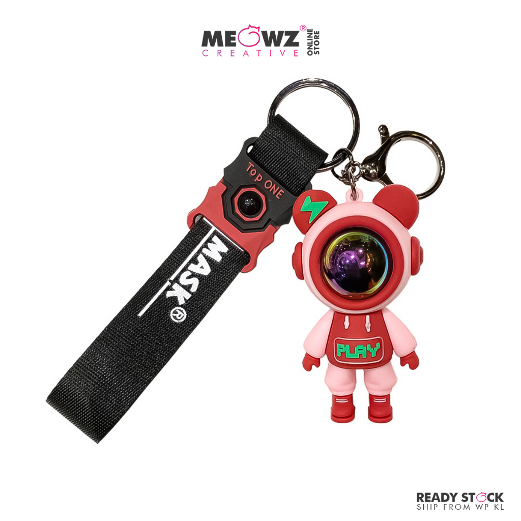 Astronaut Bear Ear Play Keychains | Shopee Malaysia