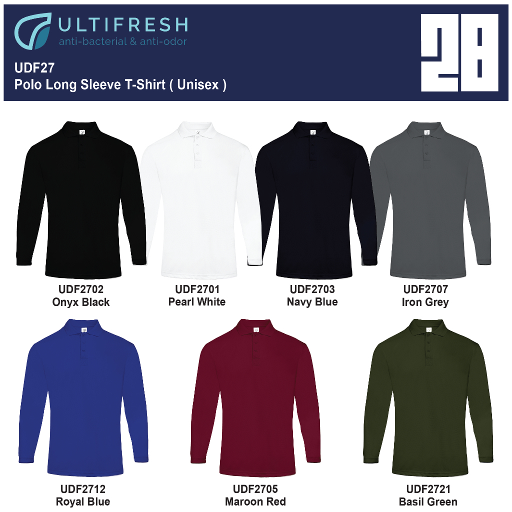 Performance Long Sleeve Dri-Fit Polo Shirt (UDF27)