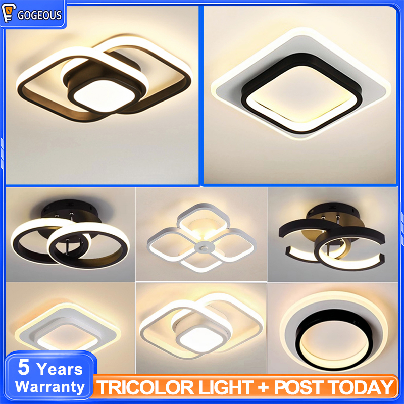 GOGEOUS Lampu Siling Modern LED 3 Color Lampu Syiling Ruang Tamu Lampu