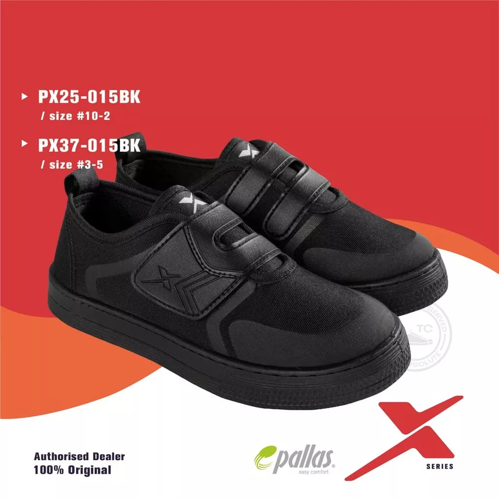 Original Pallas X Series Kasut Sekolah Hitam Px25025 Px37025 Shopee