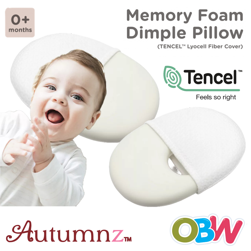 Autumnz Memory Foam Dimple Pillow (with Tencel Cover) Newborn Baby