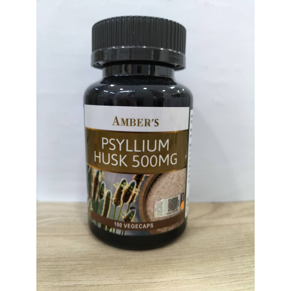 AMBER'S PSYLLIUM HUSK 500MG CAPSULES (100 VEGECAPS PER BOTTLE) FIBER CONSTIPATION Shopee Malaysia