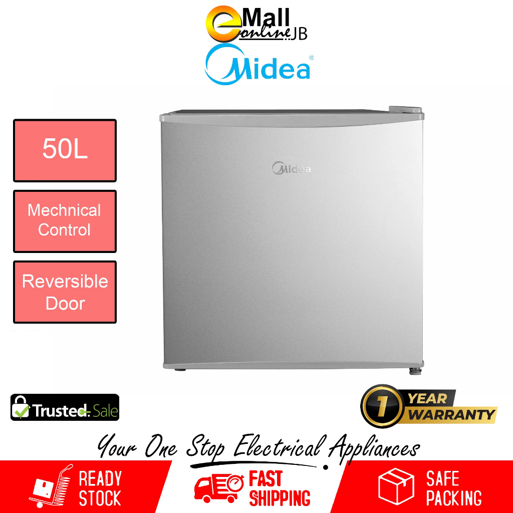 Midea 50L Mini Bar Refrigerator MDRD86FGG Reversible Door