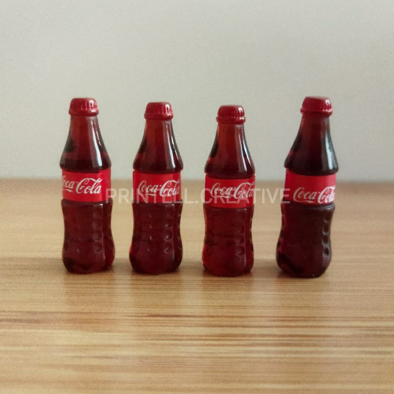 Toy Miniature Coke Bottle 1:12 / Miniature Dollhouse Coke Bottle 1:12 ...