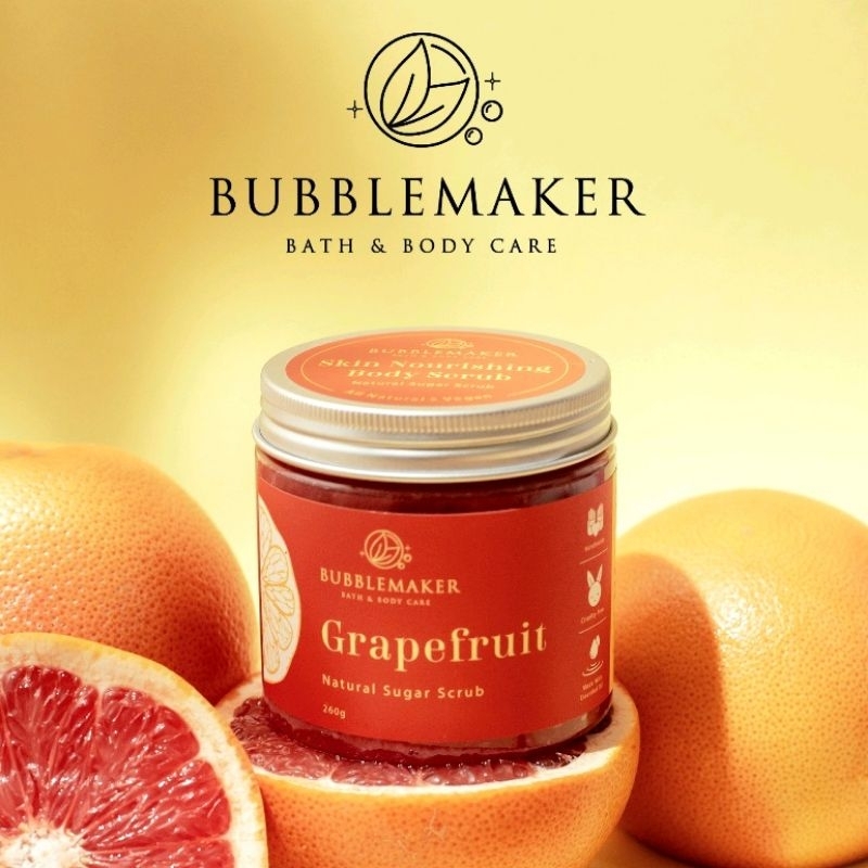 Natural Skin Nourishing Body Sugar Scrub Grapefruit Essential Oil