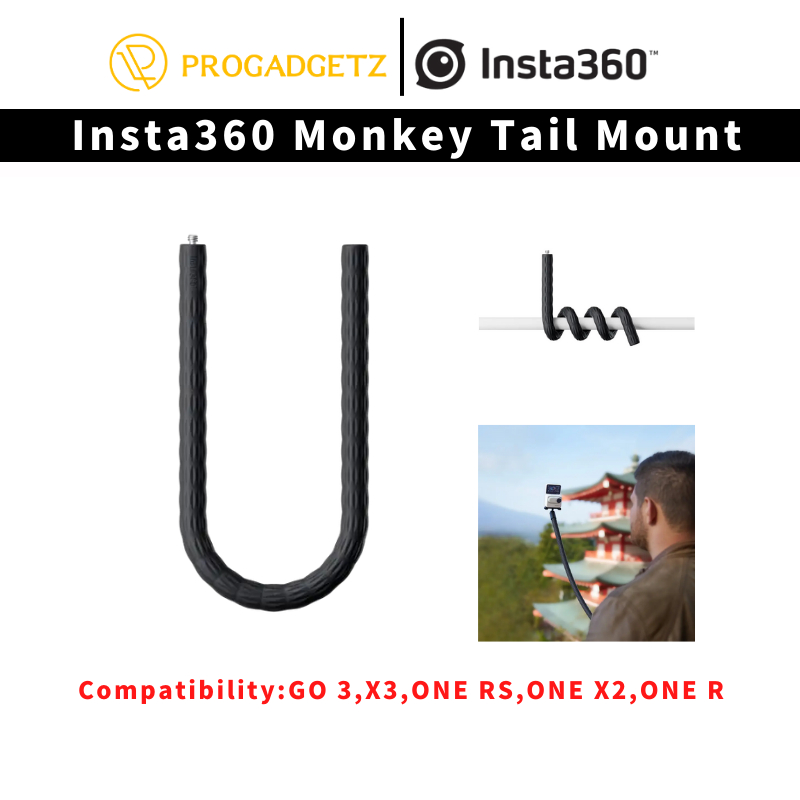 Insta360 Monkey Tail Mount For GO 3/X3/ONE X2/ONE RS (1-inch 360 Excluded)