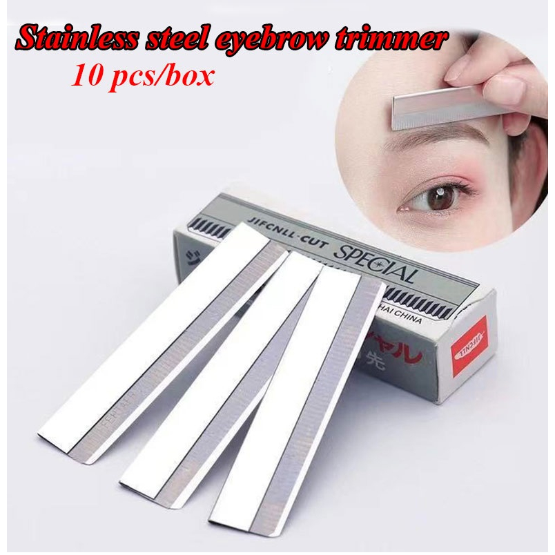 10pcs Permanent Makeup Eyebrow Trimmer Maquiagem Special Eyebrow Razor ...