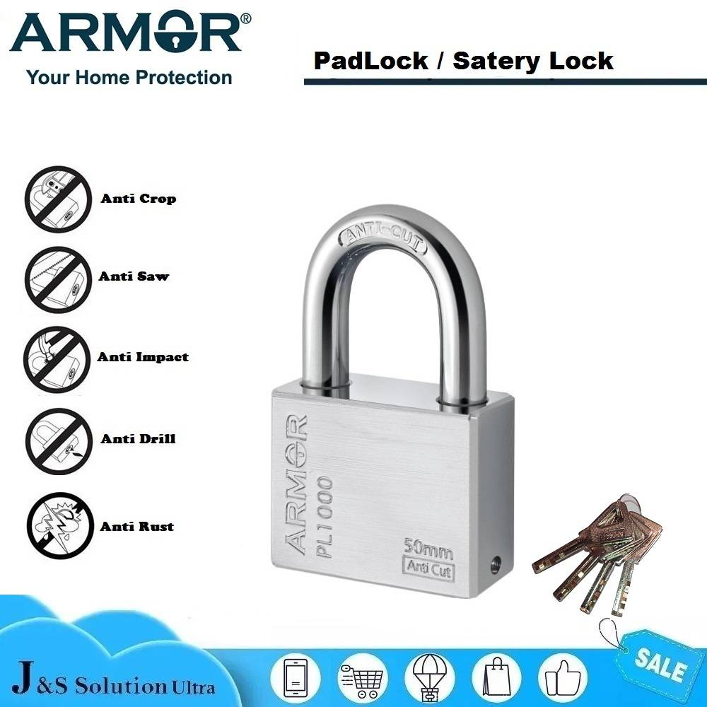 ARMOR APL-1000 50MM Solid Brass Pad Lock | Shopee Malaysia