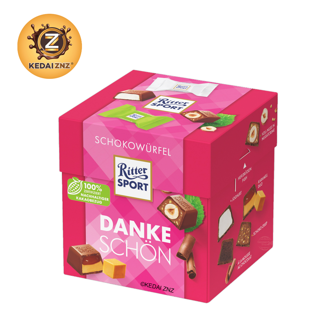 Chocolate Ritter SPORT CHOCO CUBES THANK YOU Box 176g Coklat | Shopee ...