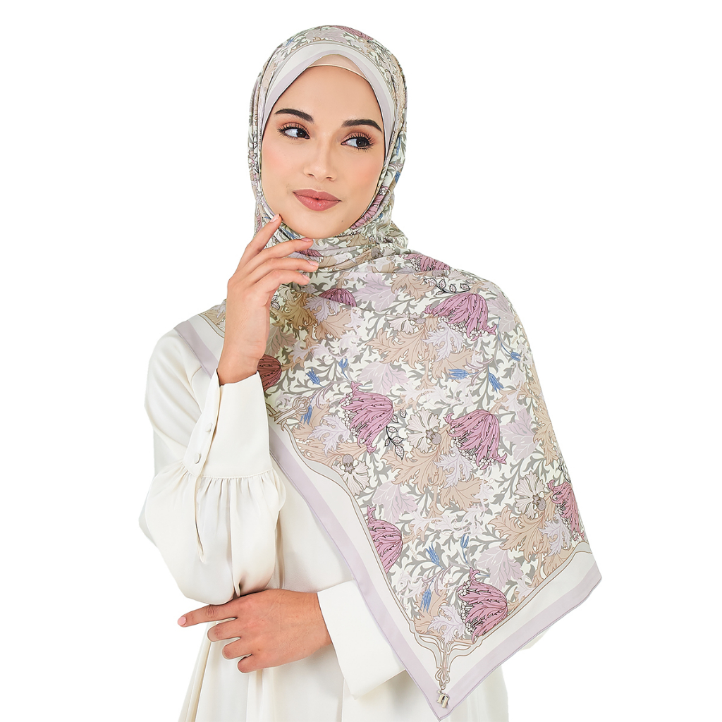 printed pleated shawl naelofar