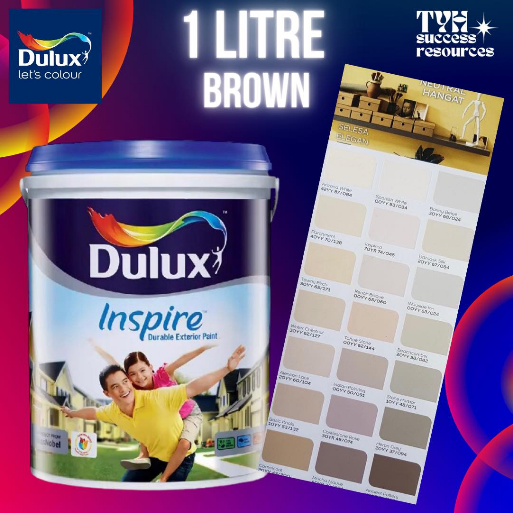 Brown 1 Litre ICI DULUX inspire exterior paint/wall paint/cat air/cat ...