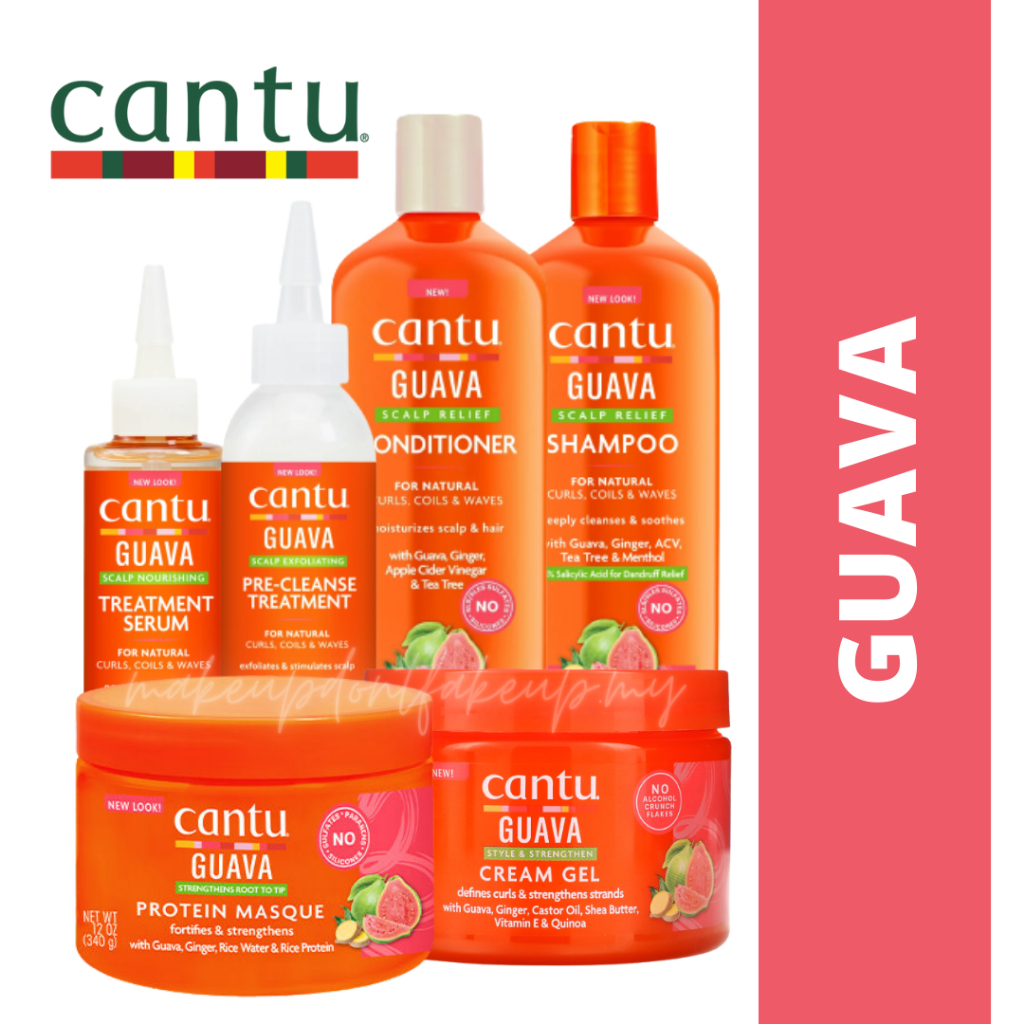Cantu Guava Scalp Relief Shampoo Conditioner Treatment Serum