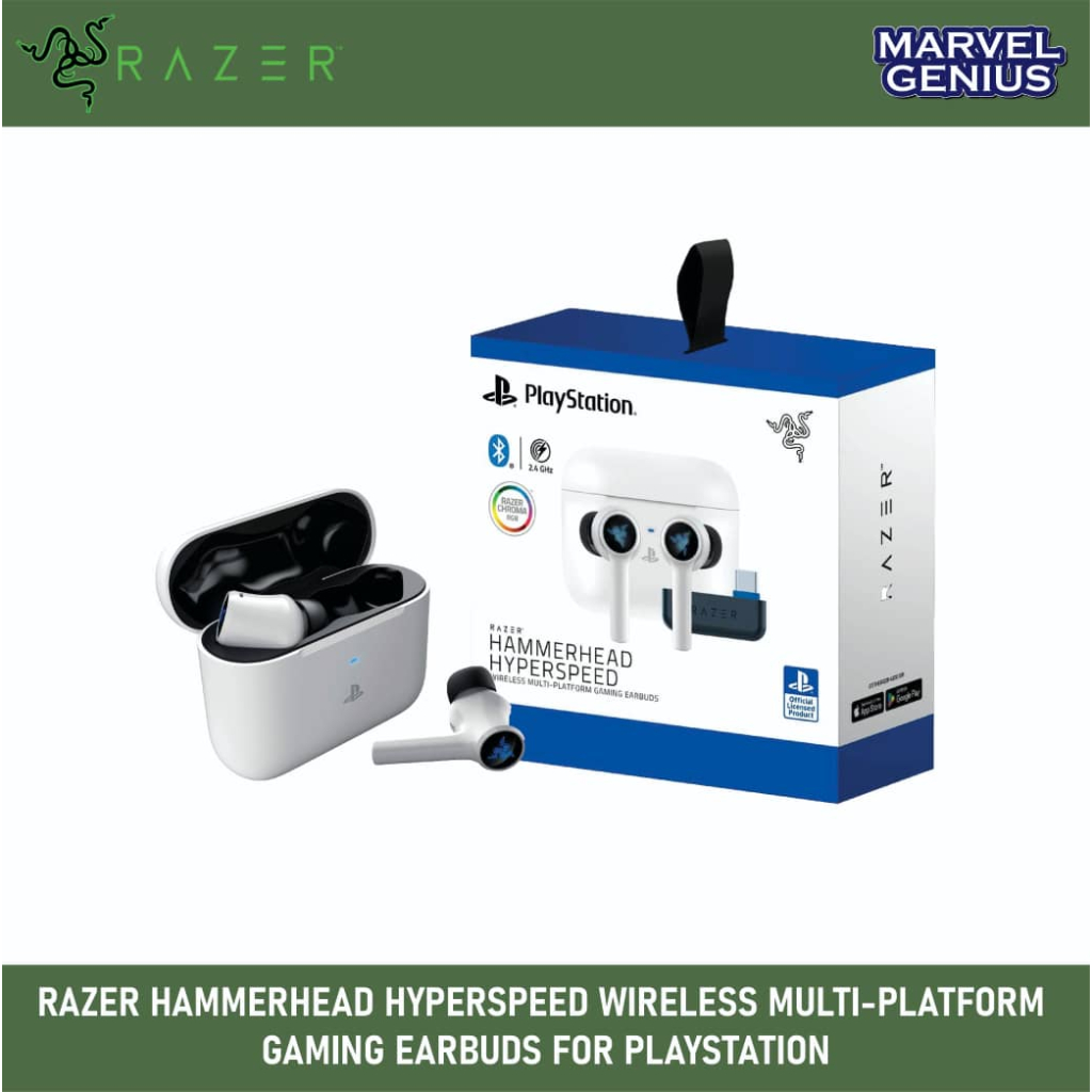 RAZER PLAYSTATION PS LICENSED HAMMERHEAD HYPERSPEED WIRELESS