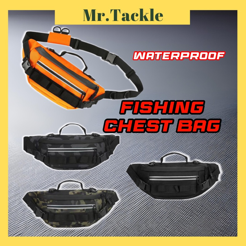 MR.T】 Fishing Chest Bag Waterproof Bag Pancing Casting Beg Dada