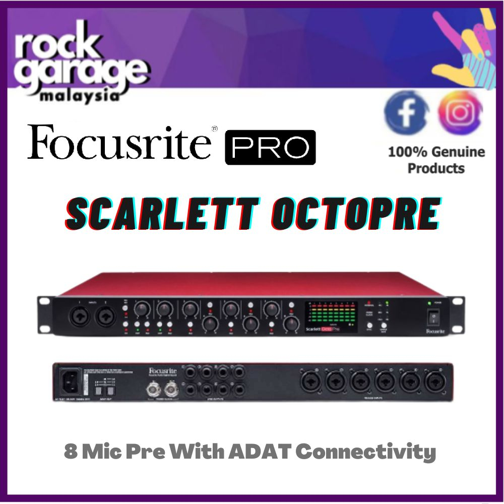 Focusrite Scarlett Octopre 8 Mic Pre With ADAT Connectivity Shopee