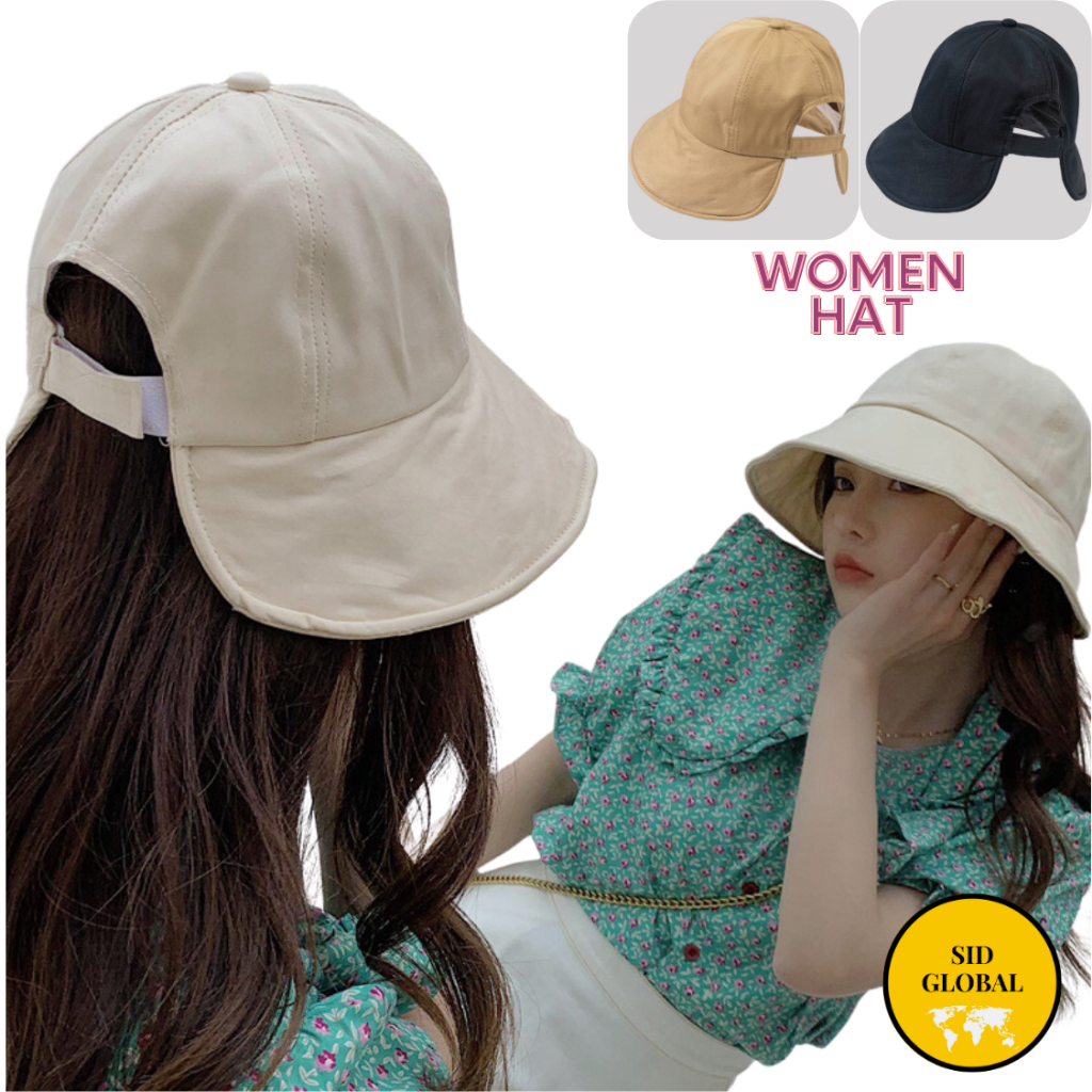 Hat Sunproof UV Women Sun-Hat Foldable Adjustable Cap Sunscreen ...