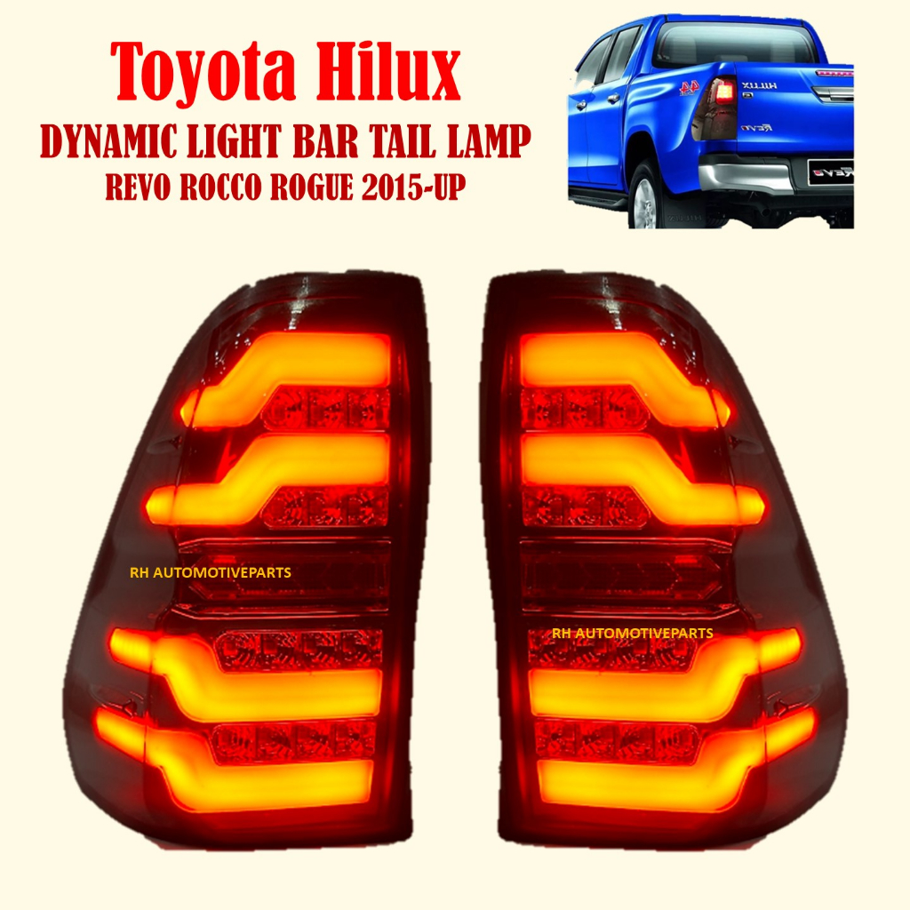 Toyota Hilux Revo Rocco Rogue Taillamp Taillight Dynamic Light Led Bar