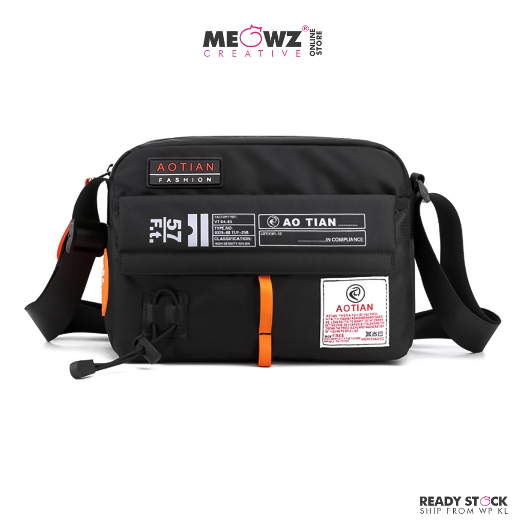 Small Crossbody Bag Men's Casual Sport Bag Lightweight Nylon Backpack