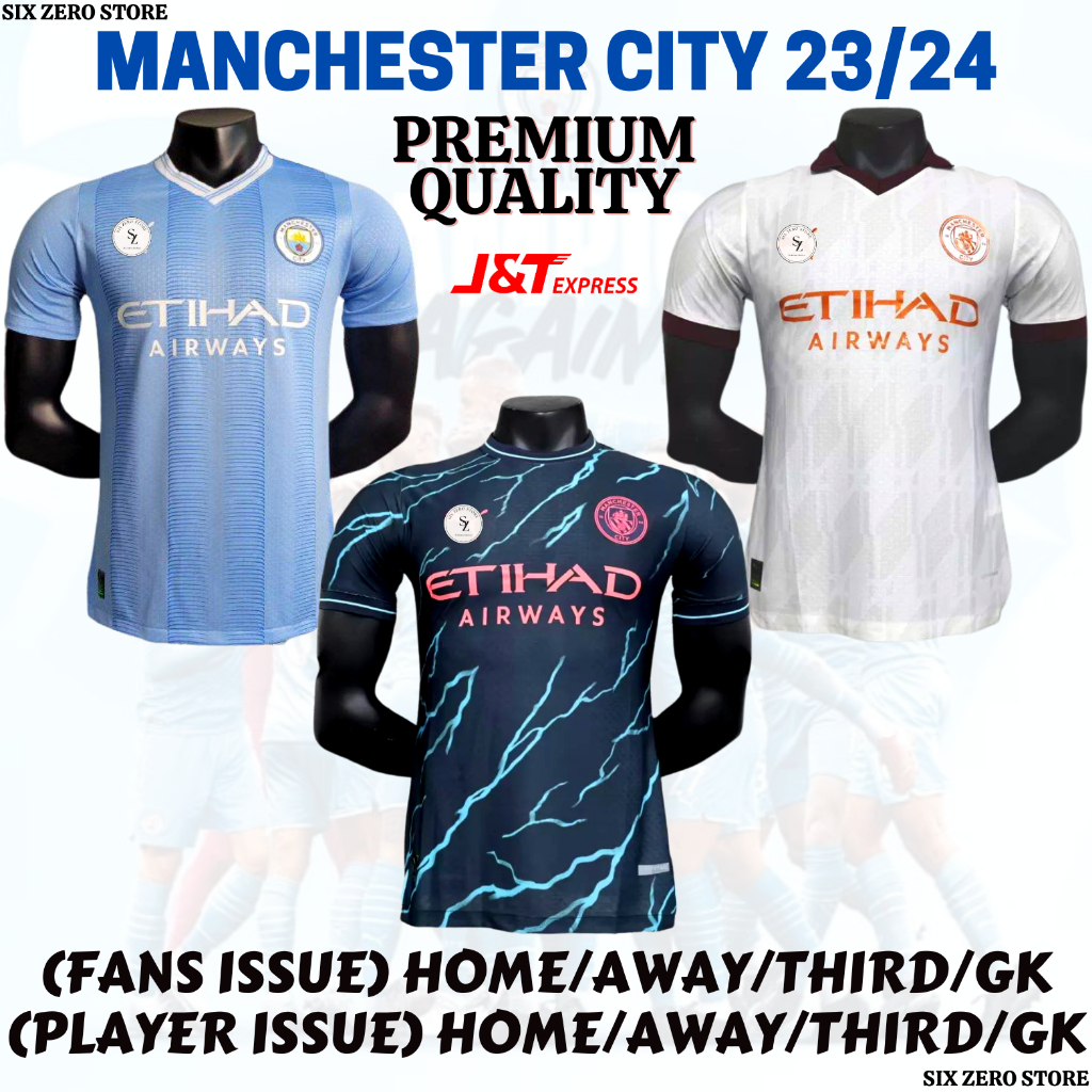NEW SEASON MANCHESTER CITY 23/24 JERSEY PLAYER ISSUE FANS ISSUE MAN CITY SHIRT BAJU BOLA MAN 