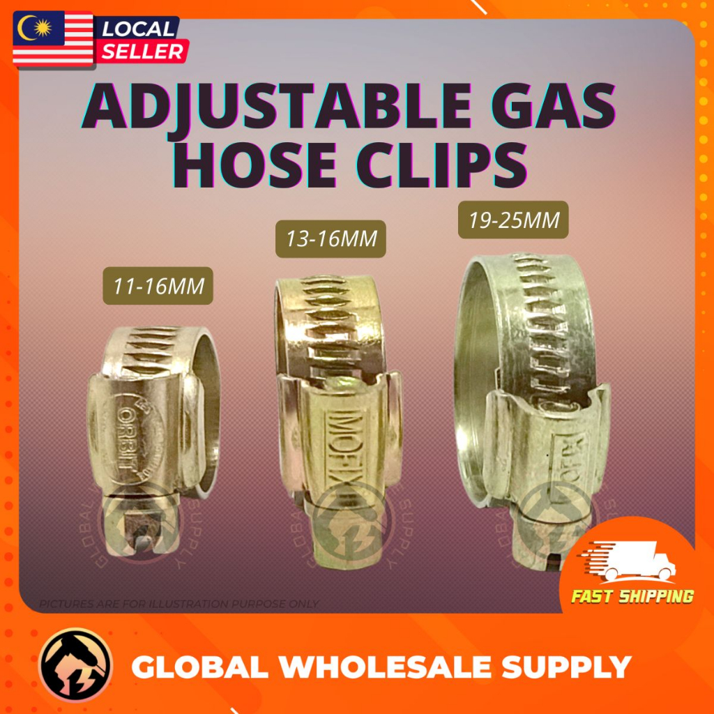 [PREMIUM] MOFIX/ORBIT Adjustable Gas Hose Clips/Clamps Gas Pipe Water