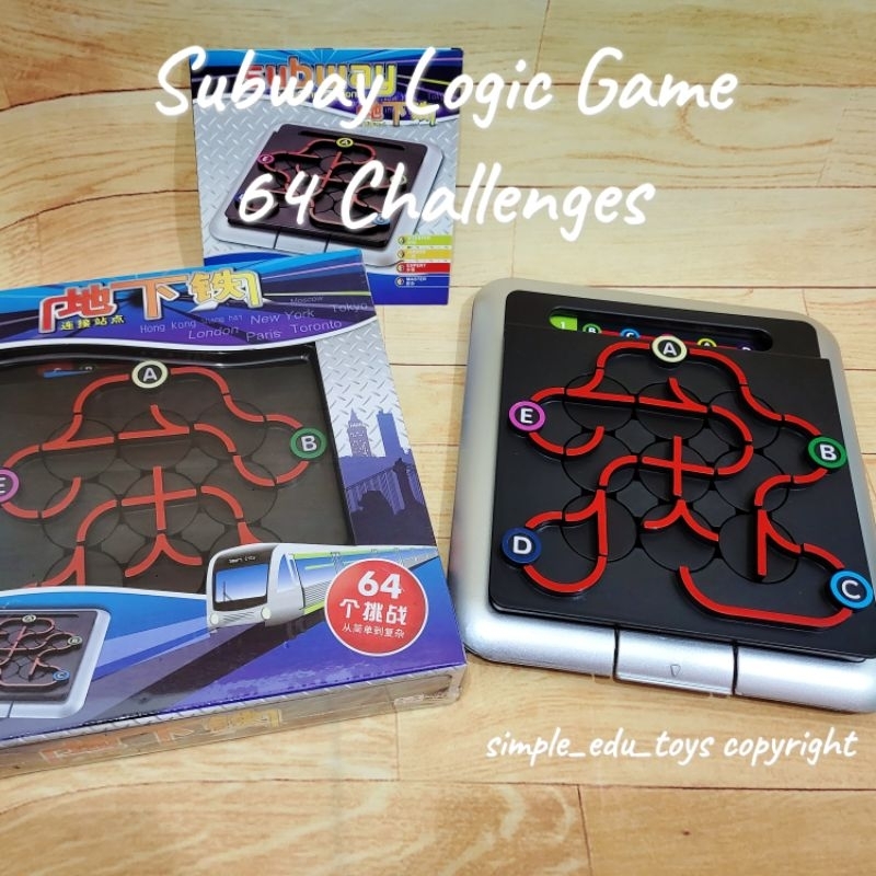 Subway Logic Game Brainteaser Family Game Logical Thinking Game ...