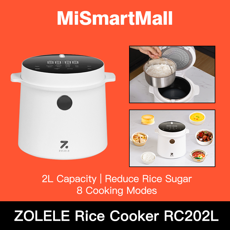 ZOLELE RC202L Low Sugar Rice Cooker Smart Screen Display NonStick Rice