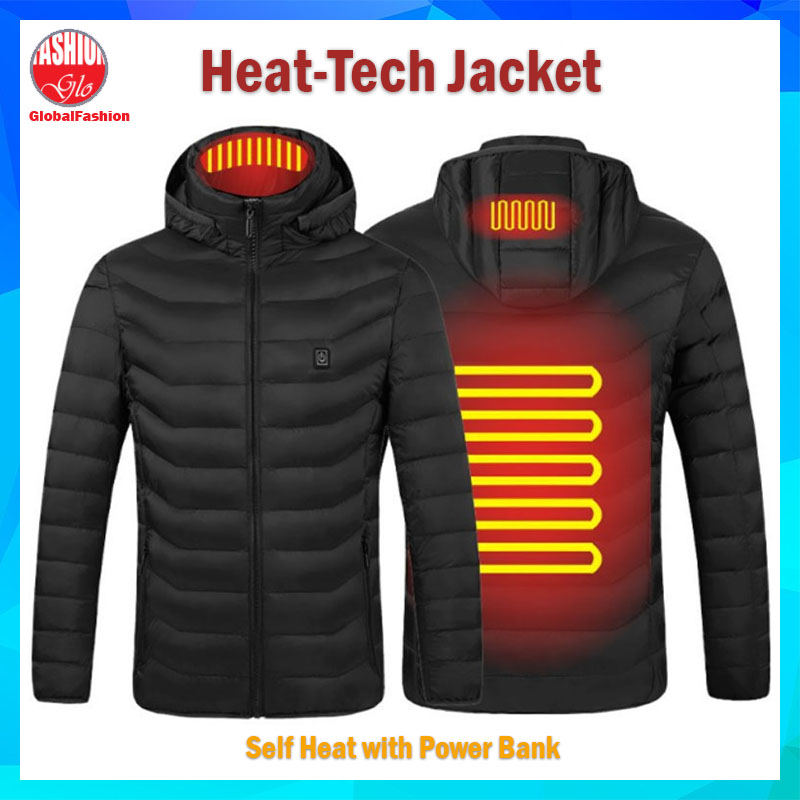 Winter Heater Thermal Jacket Men Baju Sejuk Jaket Lelaki Hooded ...