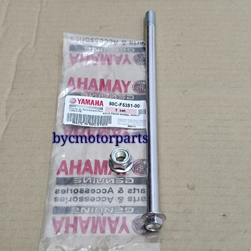 YAMAHA LC135 5S DISC 5OC 55C 265MM REAR WHEEL SHAFT WITH NUT ORIGINAL ...