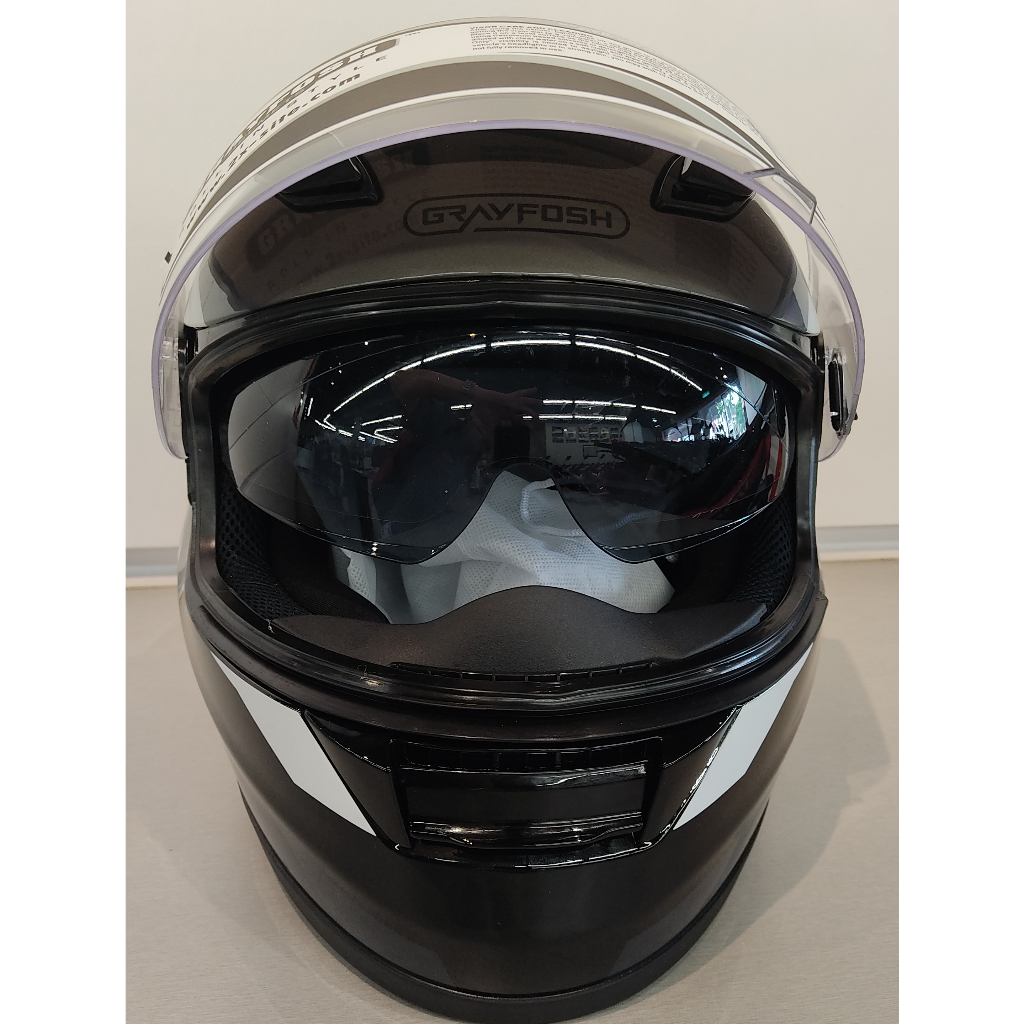 * LIMITED OFFER * HELMET GRAYFOSH FULL FACE C/W DOUBLE VISOR | Shopee ...