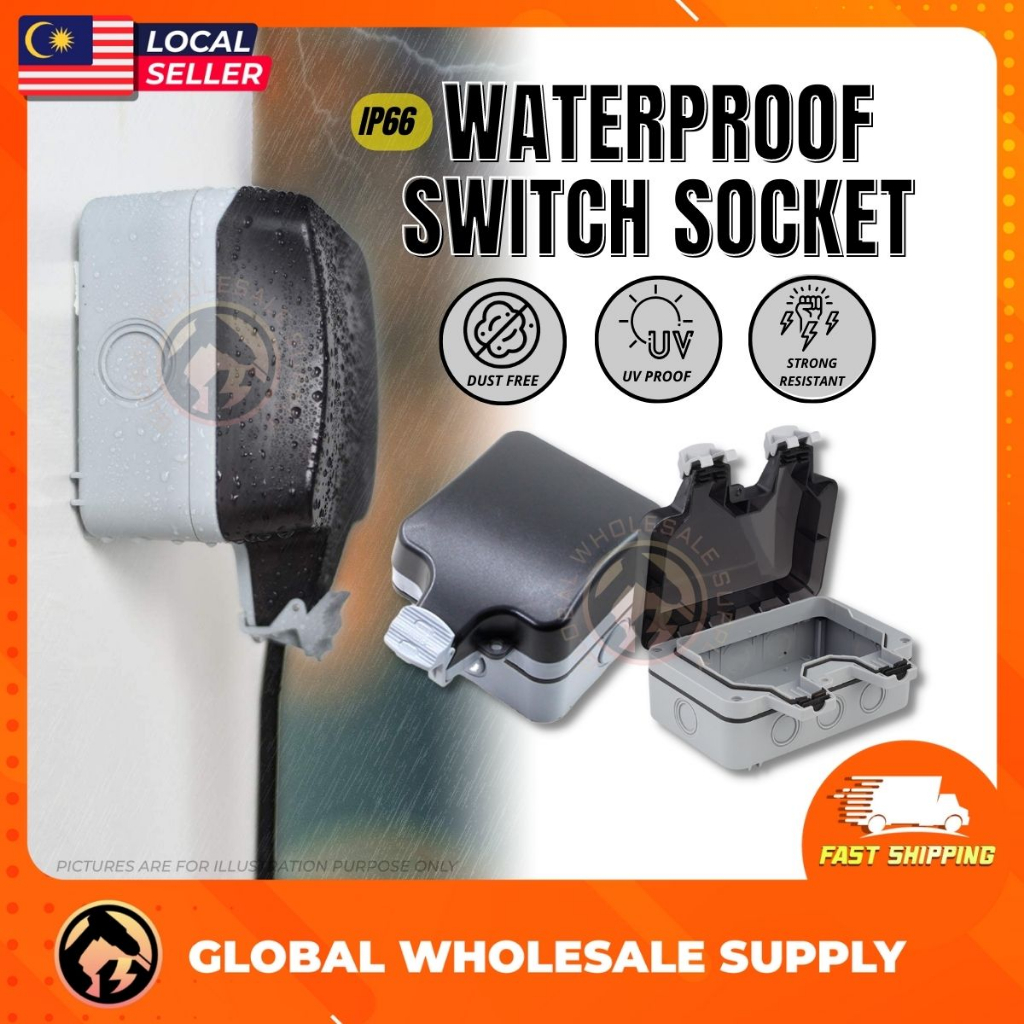 [READY STOCK] IP66 Waterproof Socket Cover Plug Cover For Switch Socket