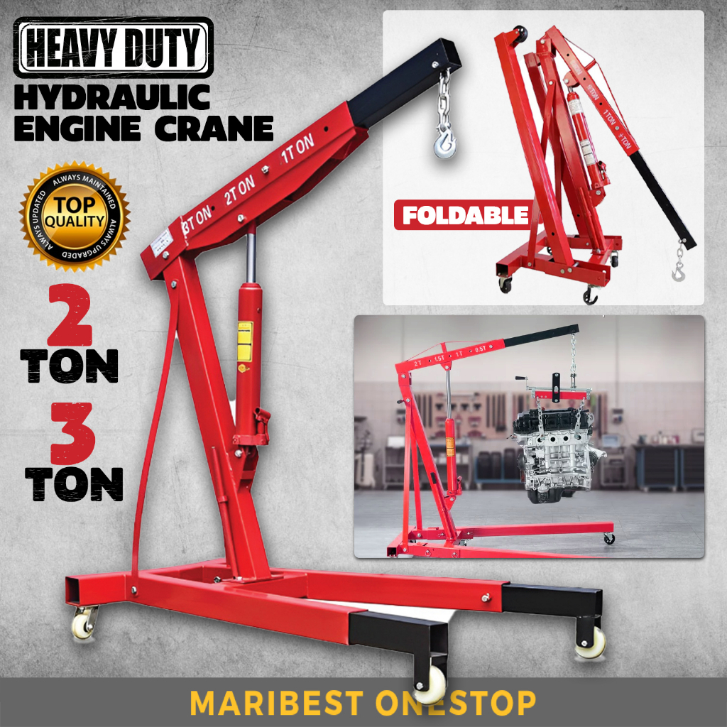 2 Ton 3 Ton Heavy Duty Hydraulic Engine Crane Foldable Engine Stand ...